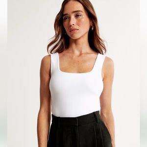 Abercrombie cotton square neck bodysuit